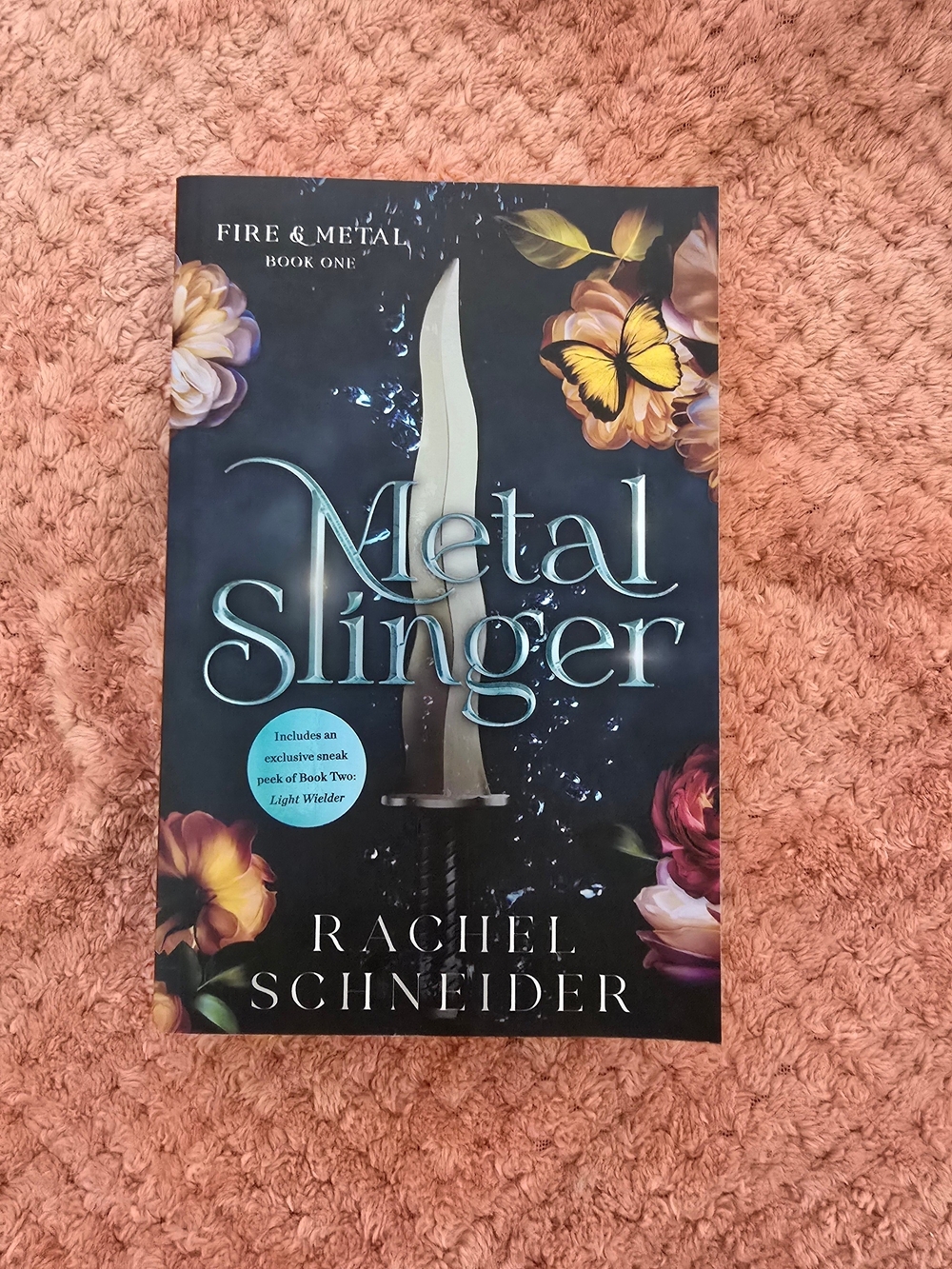 Metal Slinger by Rachel Schneider - Dark Floral Knife Cover